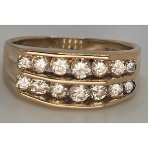 Mens 14K Yellow Gold Size 9 Ring 6.7G